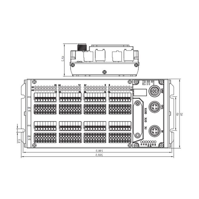 Modbus-RTU协议、IP20、64DI/DO 自适应配置、PNP、端子式、远程模块、009M73